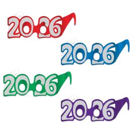 288 Bulk Pkgd  2026  Glittered Foil Eyeglasses