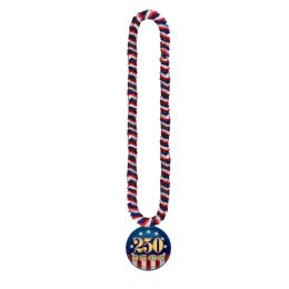 72 Bulk SofT-Twst Poly Leis W/semiquin Medallion