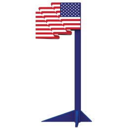 4 Bulk 3-D American Flag Prop