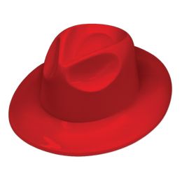 100 Bulk Plastic Fedora