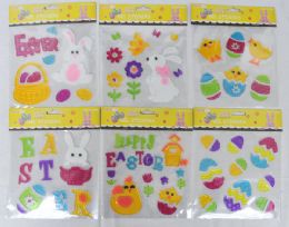 96 Bulk Easter Gel Stickers Assorted