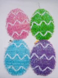 36 Bulk 12x9-inch Tinsel Easter Egg Decoration