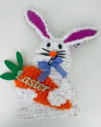 48 Bulk 16x13-inch Easter Tinsel Bunny Decoration