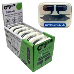 12 Bulk Crucial Tech Wireless Bluetooth Earbuds With Mic And Magnetic Design In Pdq Display