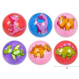 144 Bulk 9" 70G DINOSAUR INFLABLE BALL