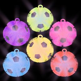 24 Bulk 8-inch LighT-Up Soccer Puffer Ball