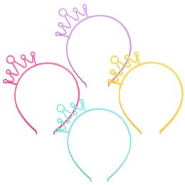 576 Bulk 6" Neon Crown Headband