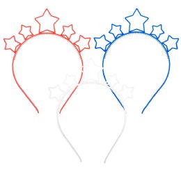 576 Bulk 6" Patriotic Star Headband