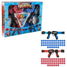 12 Bulk Foam Ball Blaster Set 2pc 84 Balls