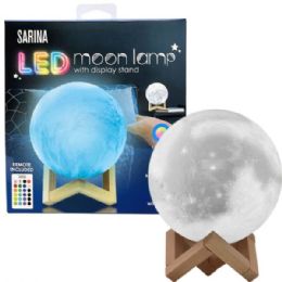 6 Bulk Sarina Led Moon Lamp With Display Stand And Remote