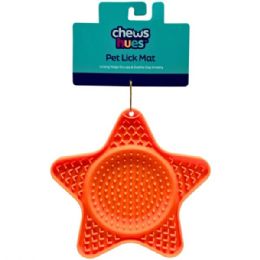 16 Bulk Chews Hues Orange Starfish Shaped Silicone Pet Lick Mat