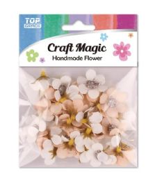 288 Bulk 1" 24-Piece satin flower Assorted Pinks