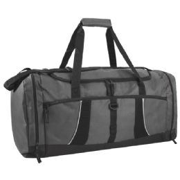 24 Bulk Trailmaker 26-Inch Reflective Piping Duffle Bag