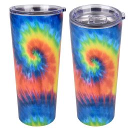 12 Bulk XxX- Double Wall Ss Tie Dye Tumbler 22 Oz. 12/
