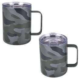 12 Bulk XxX- Double Wall Ss Camo Camper Mug 14 Oz. 12/