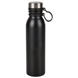 24 Bulk XxX- Double Wall Sports Bottle W/ Loop Cap 22 Oz.-Black Matt