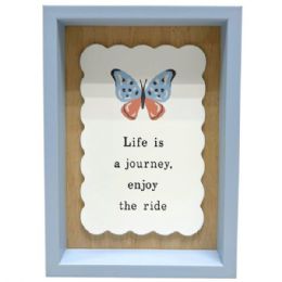18 Bulk 5"x7" Blue Mdf Art Box Life Is A Journey Home Décor