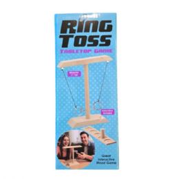 6 Bulk Wooden Hook And Ring Toss Tabletop Game