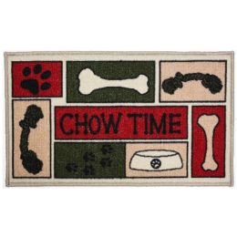 12 Bulk Doormat 18x30 Chow Time Printed 100% Nylon
