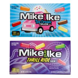 72 Bulk Mike & Ike Thrill Ride And Ice Cream Truck Mix 4.25 Oz Theater Box In Floor Display