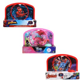 12 Bulk Hoop Set Licensed Plastic 3assorted Avengers, Trolls, Spiderman