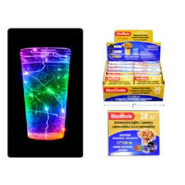 24 Bulk String Lights Submersible 20led Multicolor Lites On 51in Strand Pvcbox/12pc Pdq/2aa Batt Not Incl