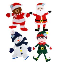 24 Bulk Cutout Jointed Felt Christmas Figures 4ast Aprox 20in Ea/ht