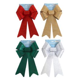 24 Bulk Bow Brushed Pvc 9x15in 4ast Colors/xm Tcd