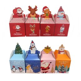 24 Bulk Treat Box Christmas 4pk/4 Designs Per Set/2ast Combos 6.3 X 9.84in Xm/pbh