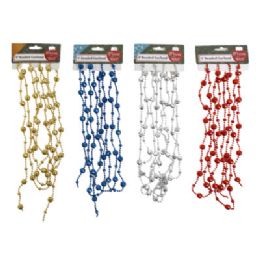 48 Bulk Garland Disco Ball Bead 9ft 5colors Xmas Pbh