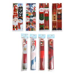 24 Bulk Front Porch/side Light Banner 2pc Set Christmas 4ast 12x71in Pbh