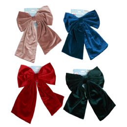 12 Bulk Bow Luxe Velvet 9x13in 4ast Colors On Xmas Tcd Wtd To Red
