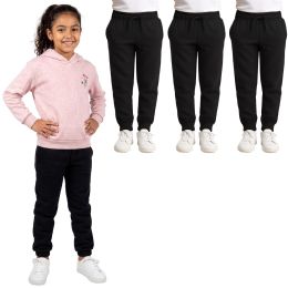 3 Bulk Yacht & Smith Girls Black Joggers Size S