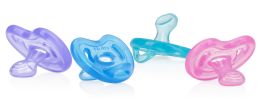 72 Bulk Nuby 100% Silicone Orthodontic Pacifiers 2pk, 0-6 Months, Colors May Vary