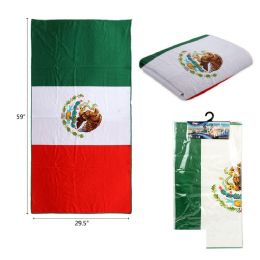48 Bulk 30-inchX60-inch MEXICO FLAG BEACH TOWEL
