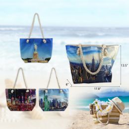 48 Bulk 18"x14"x6" New York Beach Bag