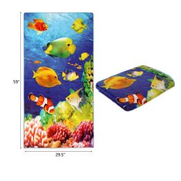 48 Bulk 30-inchx60-inch Beach Towel Ocean Fishes
