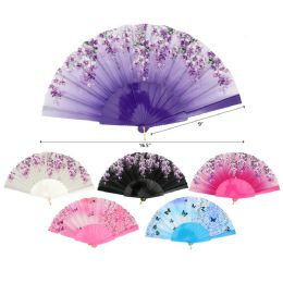 240 Bulk 9" Floral Folding Fan