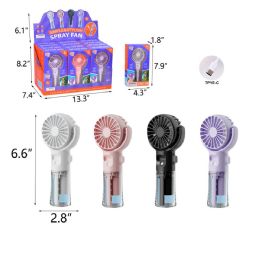 96 Bulk 6.6" Mini Rechargable Spray Mist Fan