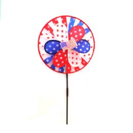 60 Bulk Patriotic American Flag Pinwheel
