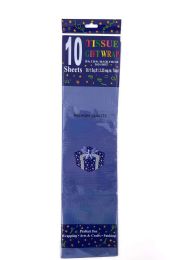 72 Bulk 10 Sheets Pack Colored Tissue Paper Royal Blue
