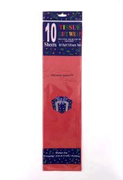 72 Bulk 10 Sheets Pack Colored Tissue Paper Red