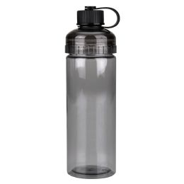 48 Bulk XxX- Transparent Wide Top Loop Sports Bottle 23 Oz. - Black