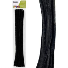 40 Bulk Essentials By Leisure Arts 25 Count Black 12 Inch Chenille Stems 