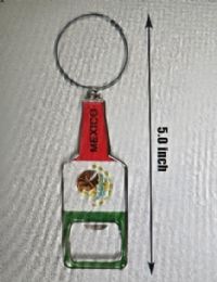 144 Bulk Mexico Flag Keychain Bottle Opener
