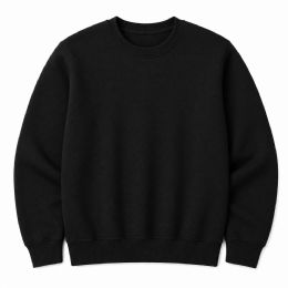 24 Bulk Youth Cotton Crew Neck Sweat Shirt Black Size Small