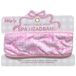 24 Bulk Addy Lu Pink Croquette Bow Spa Headband