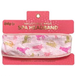 24 Bulk Addy Lu Peachy Colorful Leopard Spa Headband