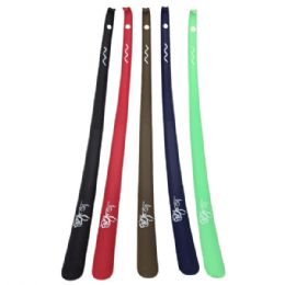 100 Bulk 27-inch Shoe Horn Long Handle In Color Assortments In Floor Display