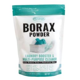 24 Bulk Borax Powder 14oz Original Laundry Booster & Multipurpose Cleaner Homebright